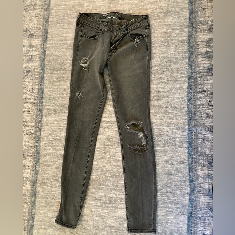 American Eagle Super Stretch High Rise Black Jegging - Size 12 X-Long